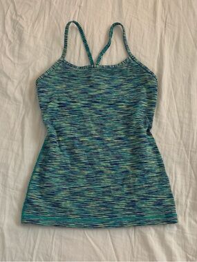 Lululemon Tank Top with Built in Bra - Blue Green